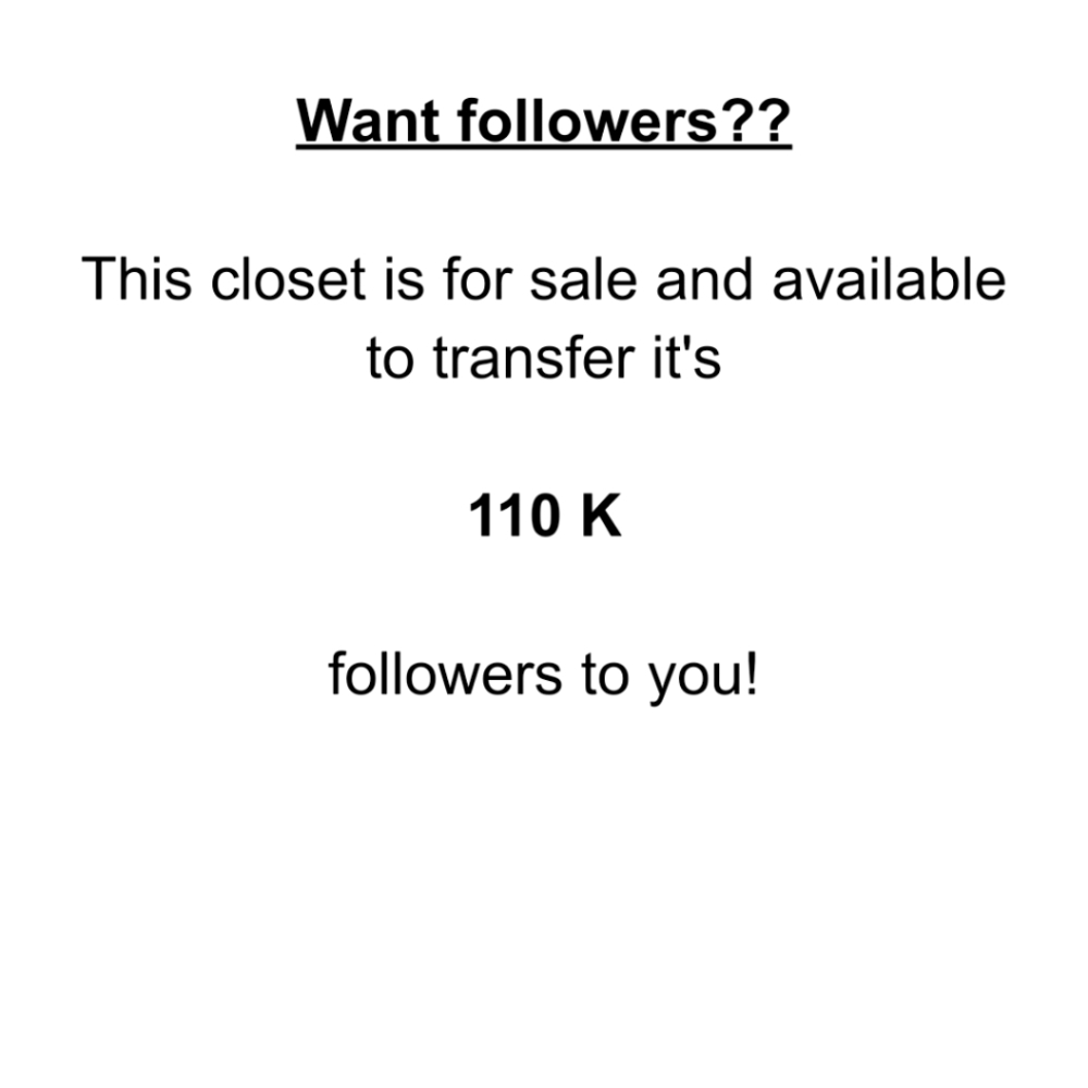 This closet's statistics/followers!